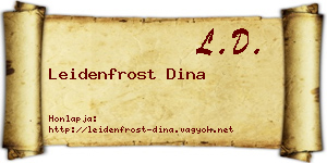 Leidenfrost Dina névjegykártya
